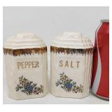 Vintage salt and pepper shakers, ceramic.