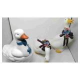 3 Ceramic ducks