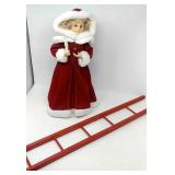 Motion and sound Christmas doll, 19" tall