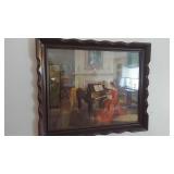 M. Ditlef "The Sonata" framed lithograph