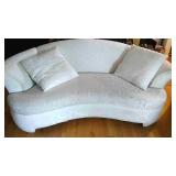 88" White couch needs cleaning