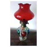 Painted oil lamp