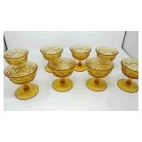 8 Vintage amber dessert cup