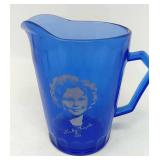 Vintage blue Shirley Temple pitcher