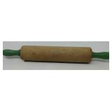 10 1/2" Vintage rolling pin 18" with handles