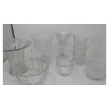 8 Vintage assorted glassware some cut glass