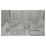 14 Vintage assorted glassware some cut glass