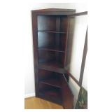 72" tall 29" wide 12" deep corner cabinet with 5