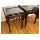 To drop leaf end tables with drawers. One of the