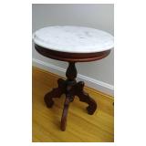 14" round 18" tall marble top plant stand