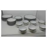 Thuny Czechoslovakia china. 7 cups, 8 coasters, 7