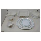 Corningware baking dishes and corelle dishes