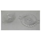 Cambridge elegance glass bowl and serving platter