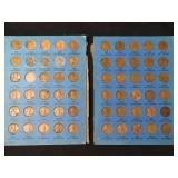 Two pages from a Lincoln cent collector