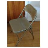 2 Folding metal chairs.