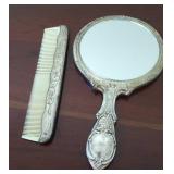 Vintage, Possibly silver vanity set of comb and