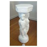 Plaster flower stand. Approximately 25" tall.