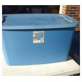 Sterilite 30-gallon tote with lid full of