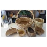 7 wicker baskets