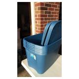 5 Sterilite 18-gallon totes and lids.