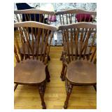 4 Matching wooden dining chairs.