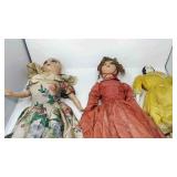 3 Antique dolls one porcelain and two composite