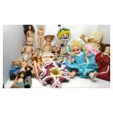 Large lot of dolls