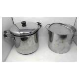 2 Cooking pots one has steaming pot