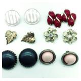 6 Pairs of clip on earrings