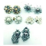 4 Pairs of clip on earrings