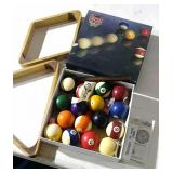 Crest professional billiard ball set w/ball racks