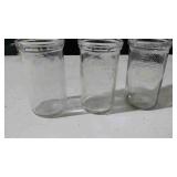 3 Glass cottage cheese jars