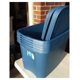 5 Sterilite 18-gallon totes and lids.