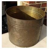 Possibly brass, bronze can. Approximately 11"