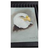 2 paintings on canvas. Eagle us approximately