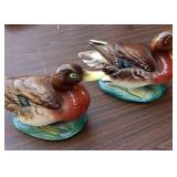 2 ceramic mallard hens by Anthony D. priolo R