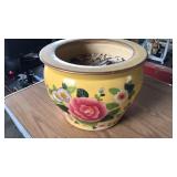 12 inch ceramic flower pot full of sand