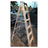 6 foot aluminum step ladder, very well used