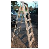 6 foot aluminum step ladder, very well used