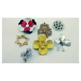 7 flowers pins