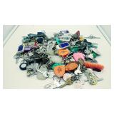 Large lot of keys and keychains