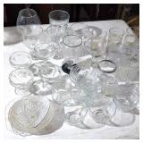 Large lot of assorted glassware. Over 35 pieces.