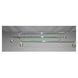 "3" MCM Clear Glass Towel Bars - 24" Length