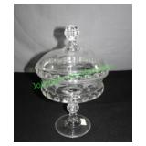 EAPG Ripley Glass Dakota Baby Thumbprint Compote