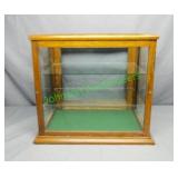 Vintage Barber Shop Oak Showcase