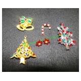 Jewelry: Christmas Brooches, Pins