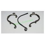 Three heavy plant / coat hangers 13"