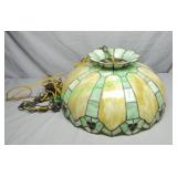 Slag Glass Hanging Light