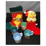 Winnie-the-Pooh Christmas stocking & Mugs