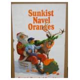 XMAS Sunkist Oranges Advertising Santa & Reindeer